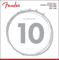 Fender Super 250 Guitar Strings, Nickel Plated Steel, Ball End, 250R
