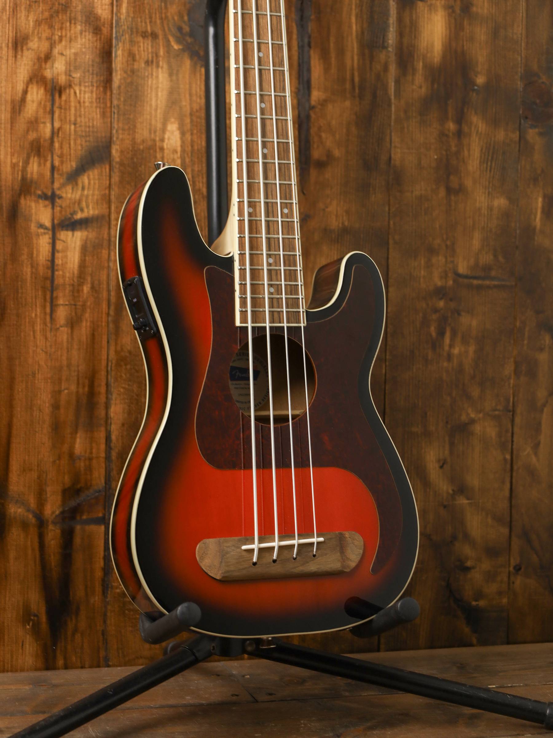 Fender Fullerton Precision Bass Uke, Walnut Fingerboard, 3-Color Sunburst
