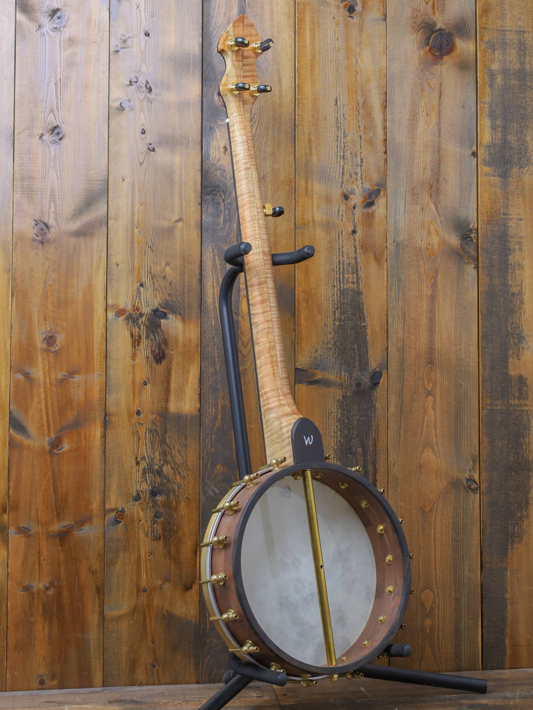 Wickland Walnut & Fiddleback Maple Banjo - Image 3